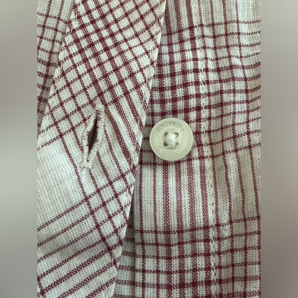 Ariat Western Shirt Red/White Plaid Cotton Button Up. Women’s Large Long sleeve‎ - Picture 3 of 7